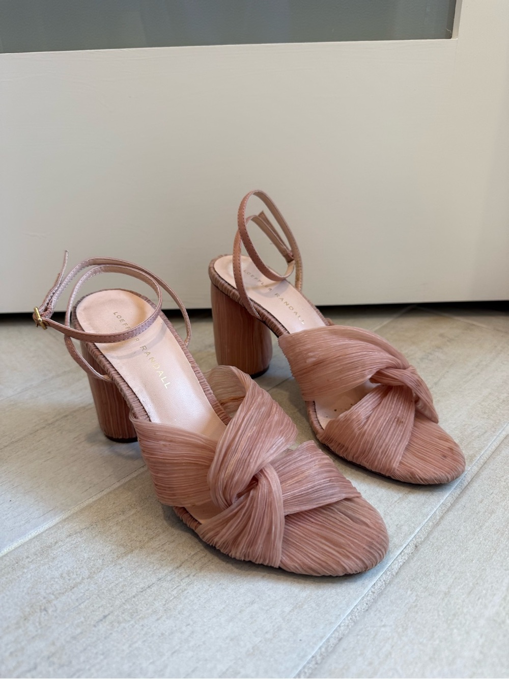 Loeffler Randall camellia heels 8